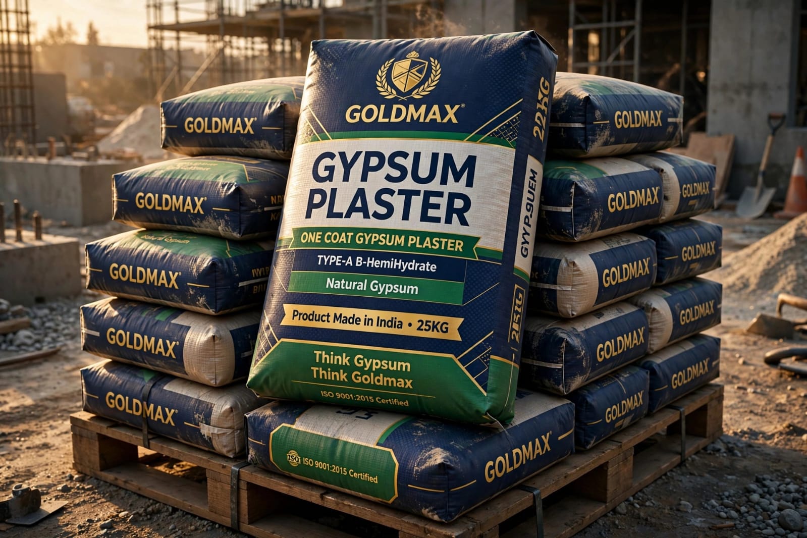 Goldmax Gypsum Plaster 25kg Pallets